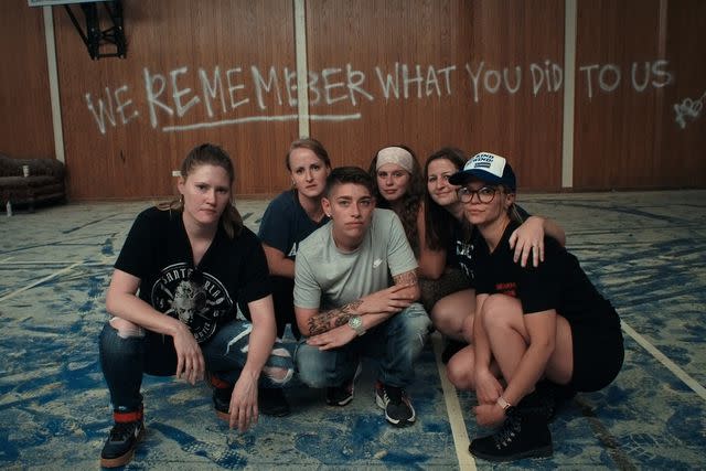 <p>Courtesy of Netflix</p> Ivy Ridge Academy survivors in 'The Program: Cons, Cults and Kidnapping'.
