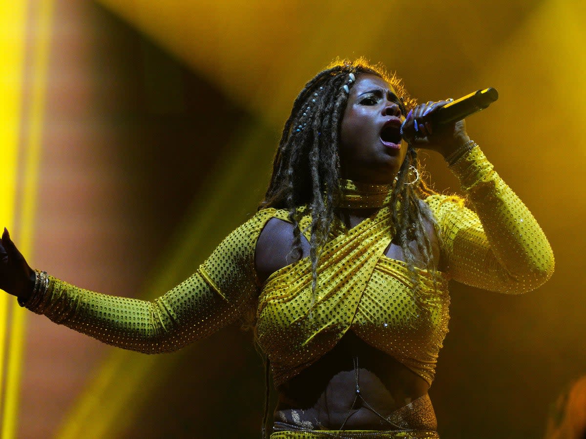 Kelis performs on the West Holts stage (PA)