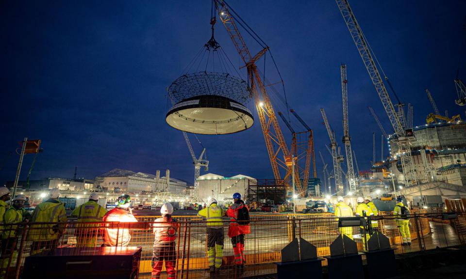 <span>Construction at Hinkley Point C. The key energy project is years late and billions over its budget.</span><span>Photograph: Ben Birchall/PA</span>