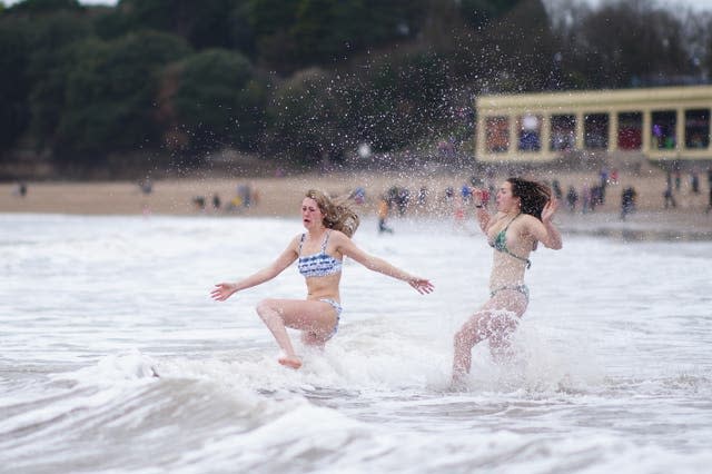 New Year’s Day dip