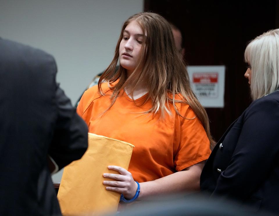 Nicole Jackson appears before Judge Elizabeth Blackburn at the S. James Foxman Justice Center in Daytona Beach, Friday, Jan. 27, 2023.