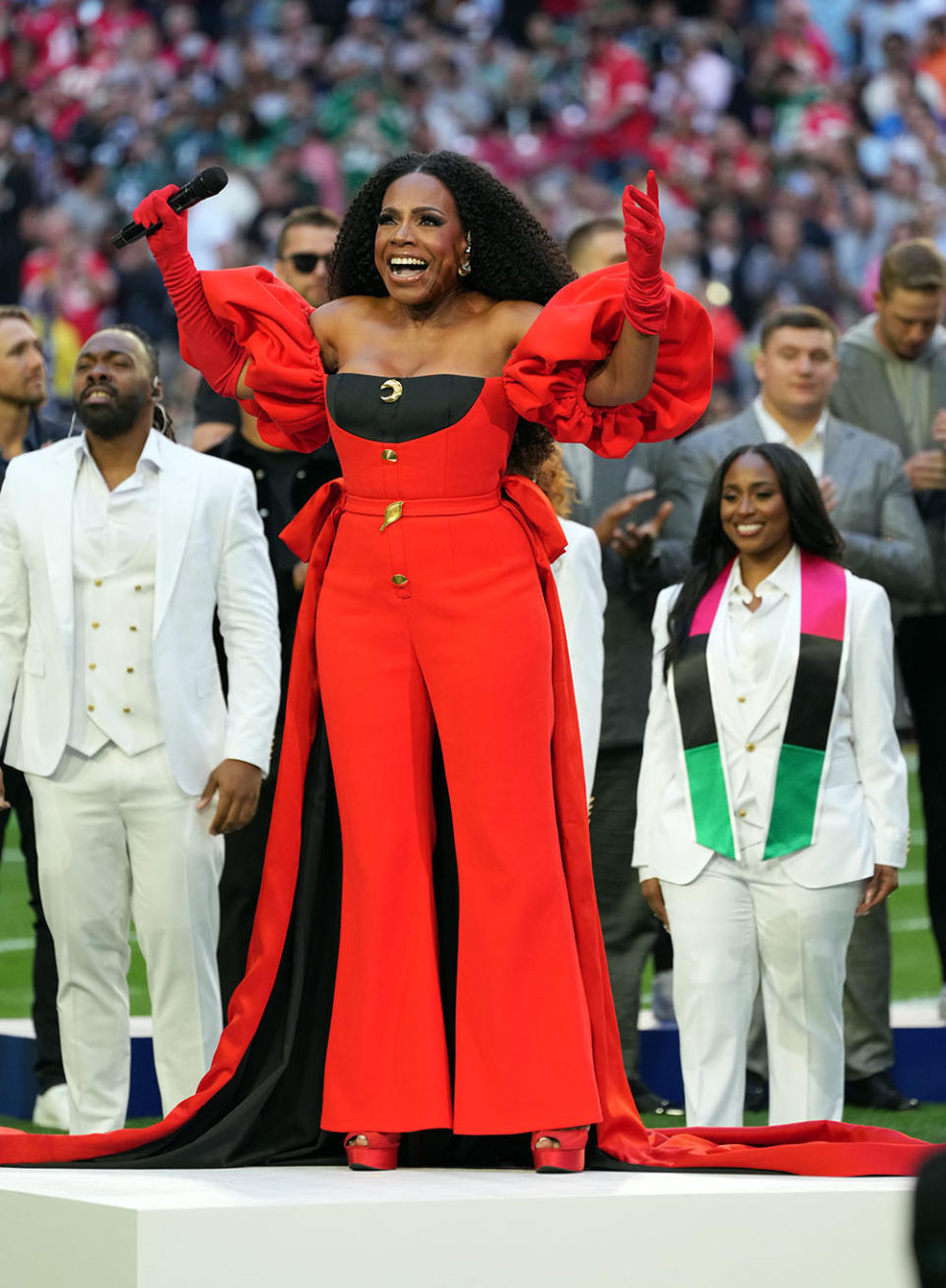 Sheryl Lee Ralph performs during Super Bowl LVII at State Farm Stadium on February 12, 2023 in Glendale, Arizona. (Photo by Kevin Mazur/Getty Images for Roc Nation)