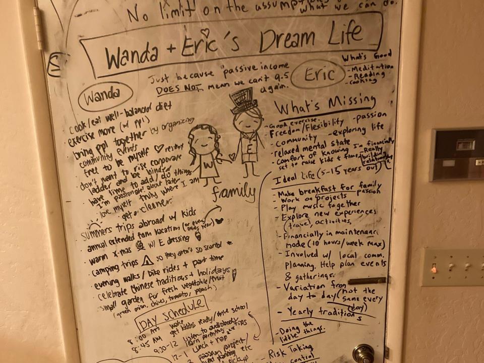 Eric und Wanda schrieben auf, wie ihr Traumleben aussehen würde. - Copyright: Eric Yu