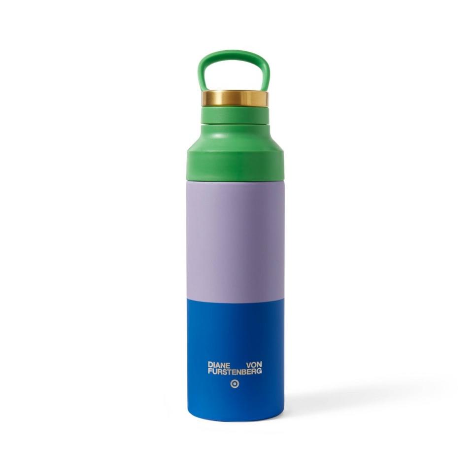 <p><a href="https://go.redirectingat.com?id=74968X1596630&url=https%3A%2F%2Fwww.target.com%2Fp%2Fcolor-block-19oz-stainless-steel-water-bottle-dvf-for-target%2F-%2FA-89249120&sref=https%3A%2F%2Fwww.veranda.com%2Fshopping%2Fhome-accessories%2Fg60319306%2Ftop-diane-von-furstenberg-target-collection-finds-2024%2F" rel="nofollow noopener" target="_blank" data-ylk="slk:Shop Now;elm:context_link;itc:0;sec:content-canvas" class="link ">Shop Now</a></p><p>Stainless Steel Water Bottle</p><p>target.com</p><p>$15.00</p>