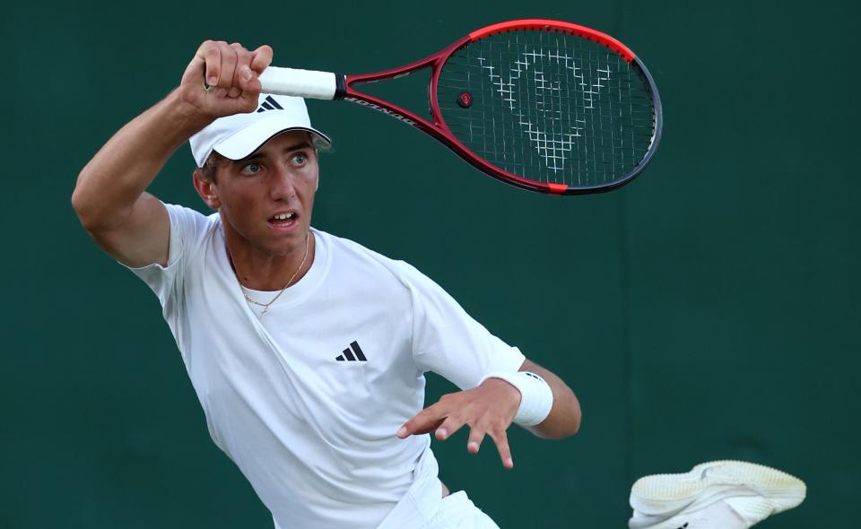 Ceban, 15, toppled highly-rated Romanian Luca Preda with a fluent 7-6 (2) 6-4 victory on Court 5