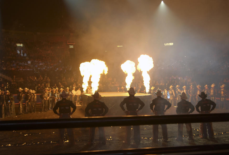 This image released by Amazon Prime Video shows a scene from the series "The Ride." (Amazon Prime Video via AP)