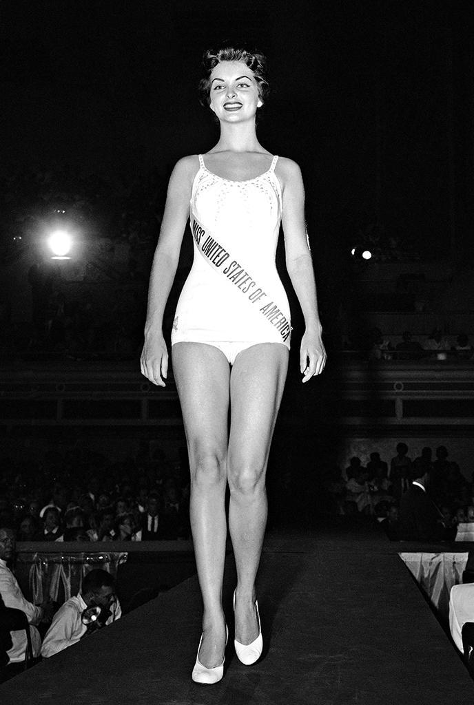 <b>Leona Gage, Miss USA 1957</b><br> Five years after the inception of Miss USA, it faced its first controversy when winner Leona Gage, of Maryland, was dethroned and disqualified from the Miss Universe pageant when her estranged mother-in-law ratted her out that she was 18, not 21 as stated on her application, <i>and</i> she was married with two children. As a result, Gage was showered with TV appearances, including “The Ed Sullivan Show,” but she was also bombarded with hate mail.