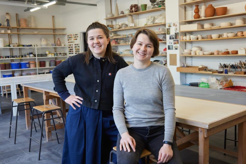 Tatiana and Anna Baskakova from the Ceramics Studio Co-op (Juliet Murphy)