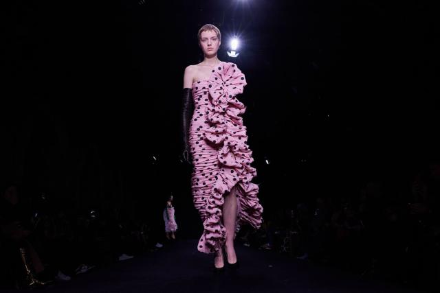 paris, france january 25 editorial use only for non editorial use please seek approval from fashion house a model walks the runway during the valentino haute couture spring summer 2023 show as part of paris fashion week on january 25, 2023 in paris, france photo by peter whitegetty images