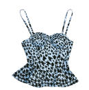 McQ blue leopard printed corset $ $5,799