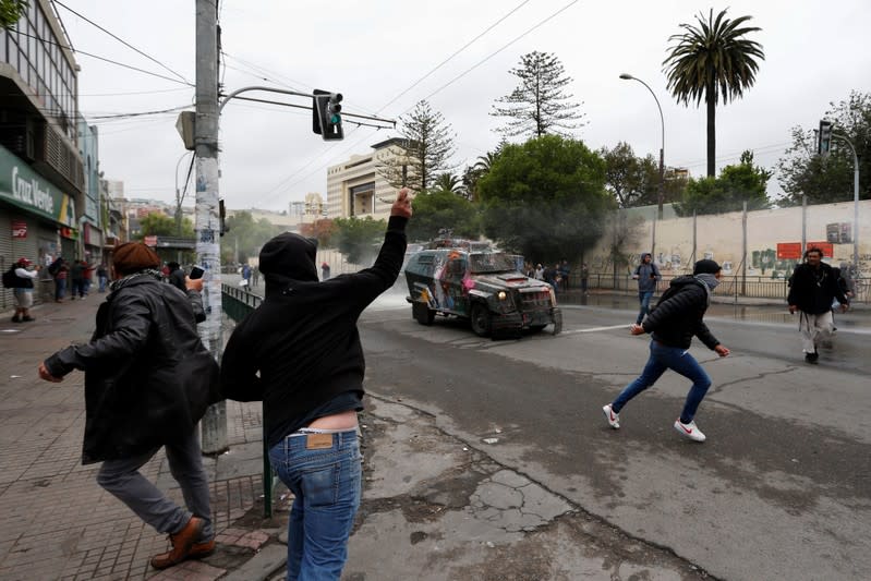Protests against Chile's government in Valparaiso