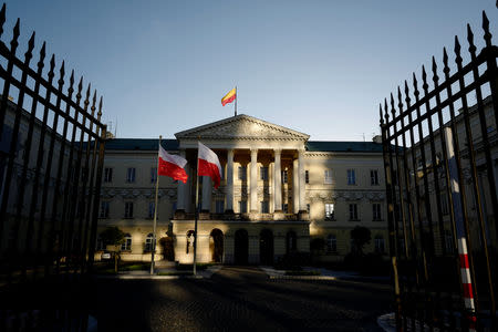 FILE PHOTO: The Town Hall and headquarter of the mayor of Warsaw is seen in Warsaw September 25, 2018. REUTERS/Kacper Pempel/File Photo