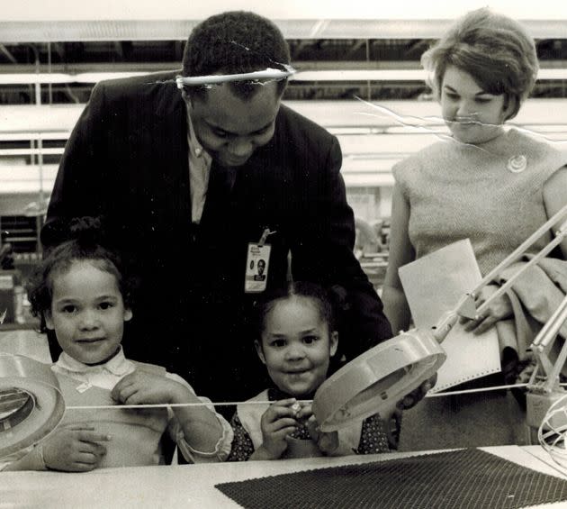 The author, far left, with her family in 1968.