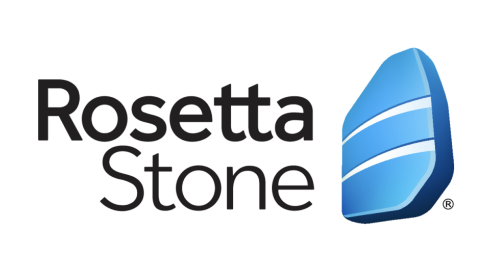 Rosetta Stone logo subscription with blue icon (Photo via Rosetta Stone)