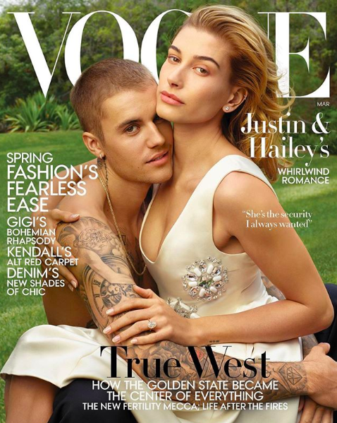 Hailey and Justin Bieber: Vogue, March 2019