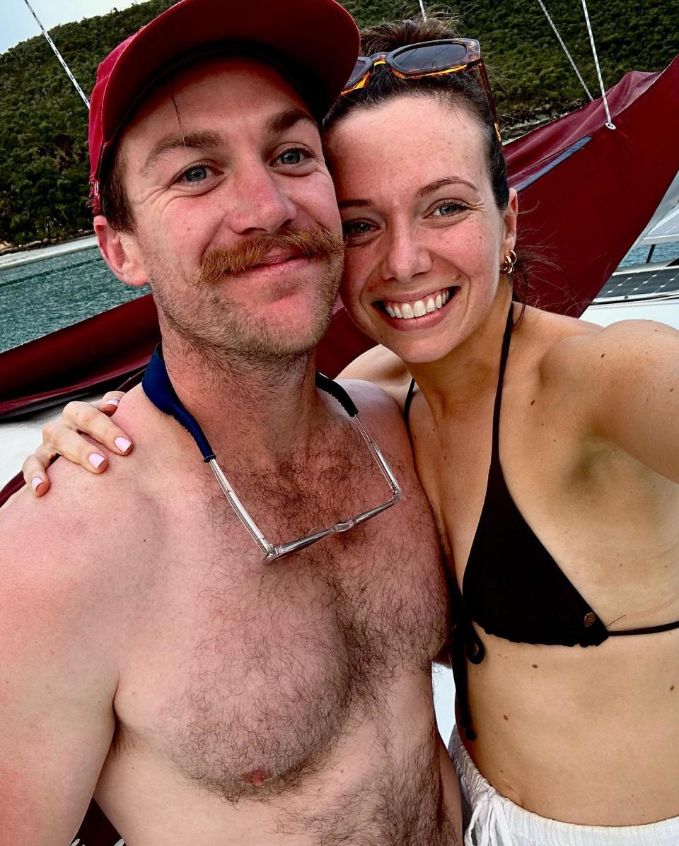 Farmer Wants A Wife's David and Emily pose for selfie