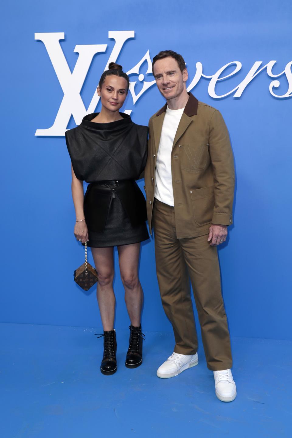 Alicia Vinkander et Michael Fassbender au défilé Louis Vuitton