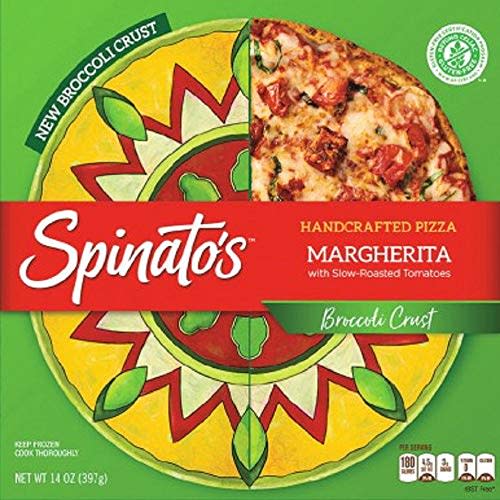 4) Spinatos Handcrafted Broccoli Crust Margherita Pizza