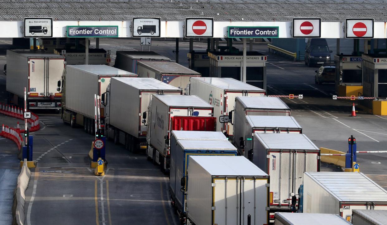 <p>Supermarkets have warned the trade deal is ‘pretty much unworkable’. as gaps appear in fresh produce aisles</p> (PA)