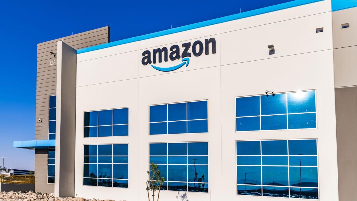 Henderson, Nevada, United States - August 17, 2020: Amazon fulfillment center exterior shot in Henderson Nevada USA .