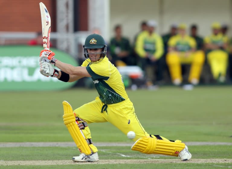 Australia's David Warner in action against Ireland in Belfast on August 27, 2015