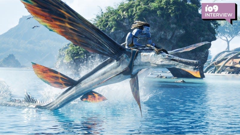jake flying a water creature
