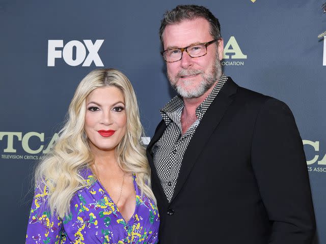 <p>Amy Sussman/Getty</p> Tori Spelling and Dean McDermott attend Fox Winter TCA on Feb. 6, 2019 in Los Angeles, California.