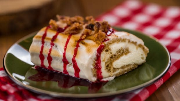 <p>Maple Bûche de Noël from Holiday Hearth Desserts (The Odyssey Pavilion)</p><p>Disney</p>