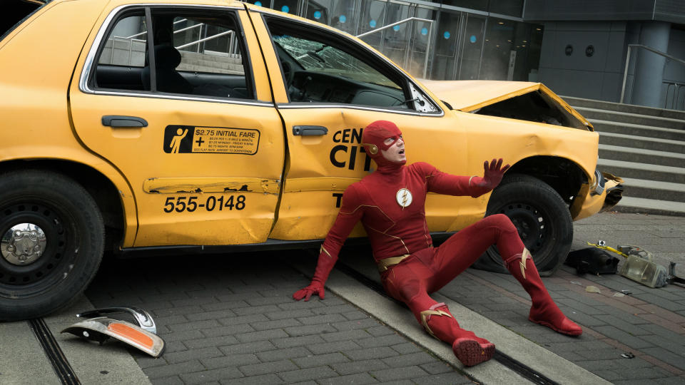 Grant Gustin returns to play the title role in the eighth series of 'The Flash'. (Warner Bros)