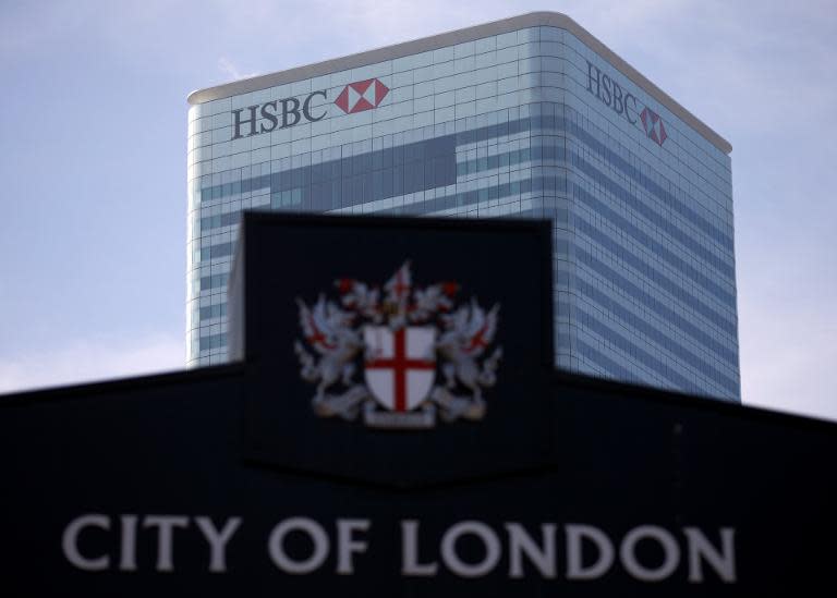 The UK headquarters of global banking giant HSBC at Canary Wharf in east London pictured on March 4, 2013