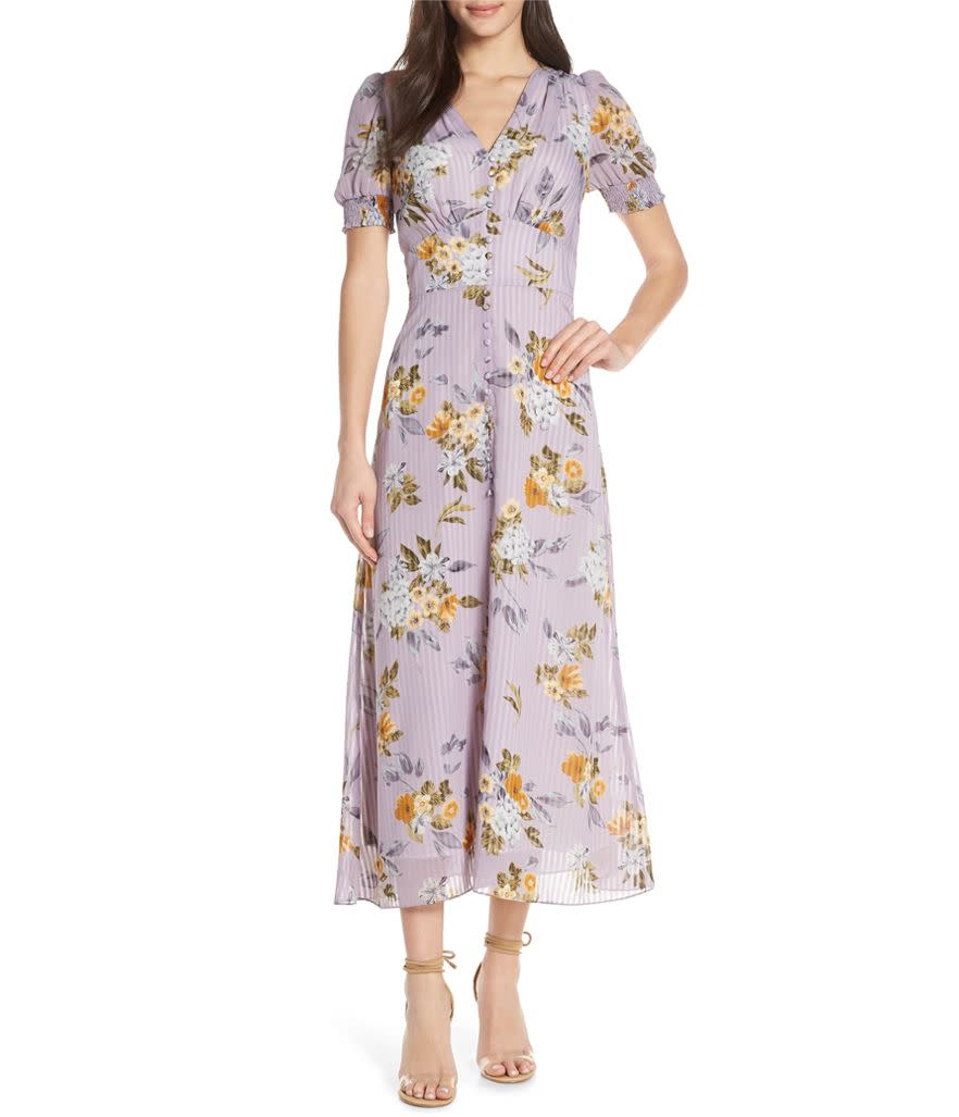 Chelsea 28 V-Neck Floral Midi Dress (Photo: Nordstrom)