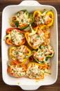 <p>Our new favourite way to eat chicken parm.</p><p>Get the <a href="https://www.delish.com/uk/cooking/a29123703/chicken-parm-stuffed-peppers-recipe/" rel="nofollow noopener" target="_blank" data-ylk="slk:Chicken Parm Stuffed Peppers" class="link ">Chicken Parm Stuffed Peppers</a> recipe.</p>