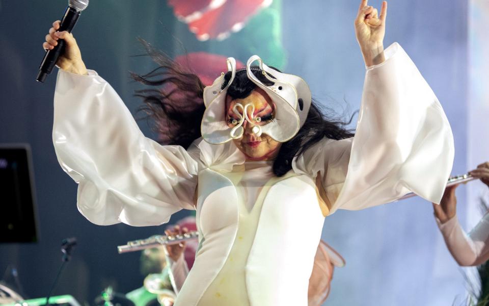 Bjork performing in Finland in 2018 - Getty