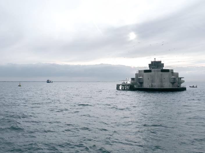 Photo of Bull Sands Fort from a distance.