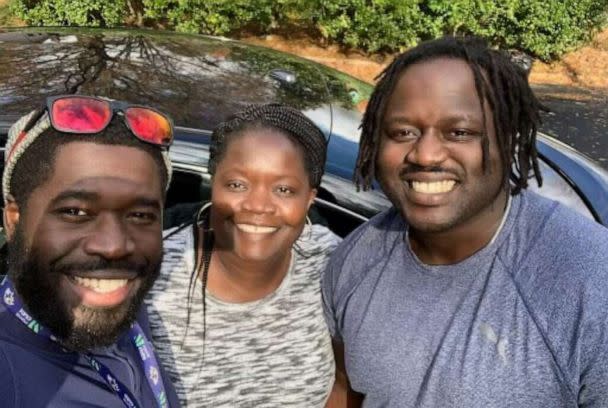 PHOTO: Irvo Otieno, right, in an undated family photo, with his mother and brother. Otieno died after being transferred from the Henrico County Jail to Central State Hospital in Dinwiddie, Va., March 6, 2023. (Courtesy of Ben Crump Law)