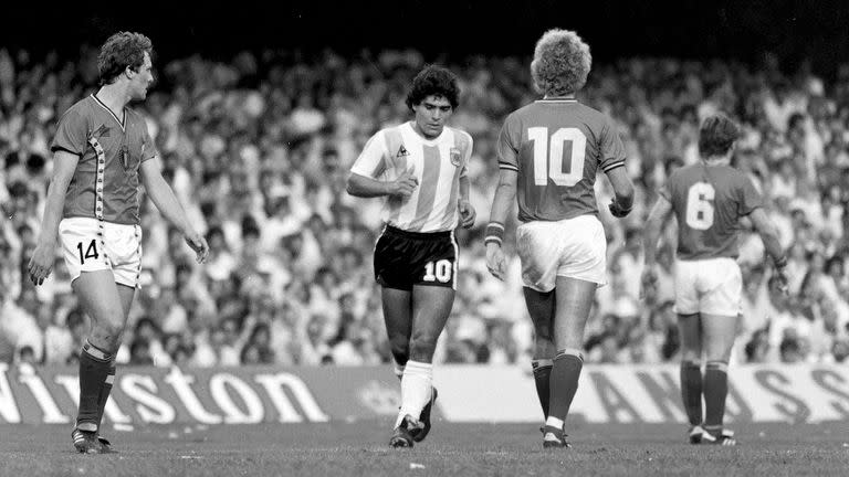 13-6-1982: el debut mundialista en España 82, contra Bélgica.. Foto: LA NACION 13-6-1982: el debut mundialista en España 82, contra Bélgica