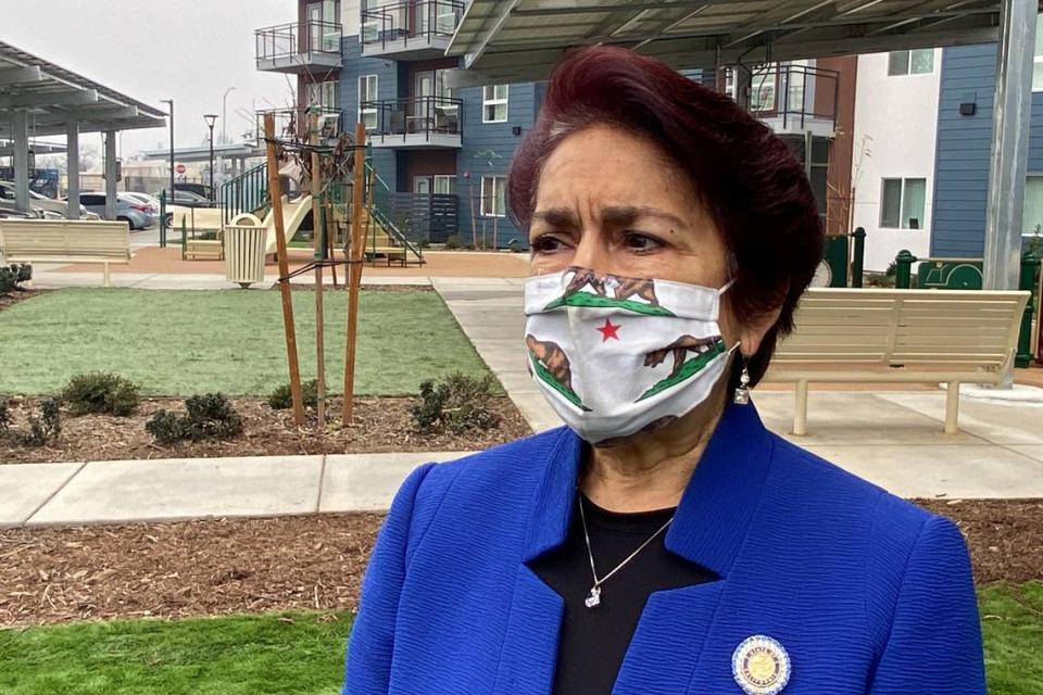 State Sen. Anna Caballero, D-Merced, said officially Friday, Jan. 21, 2021, she will run in the newly drawn 14th District while speaking at The Link near Blackstone and McKinley avenues in Fresno. 