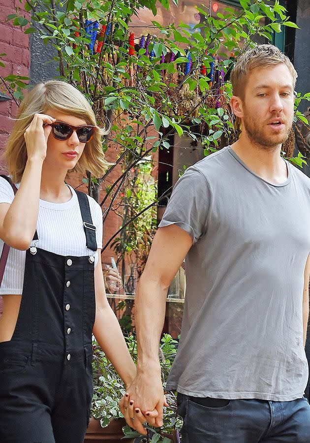 Taylor and Calvin. Source: Getty