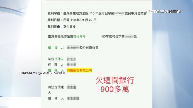 員工爆料，業者不只是積欠員工薪水，還有多筆銀行債務。（圖／翻攝自爆料公社）