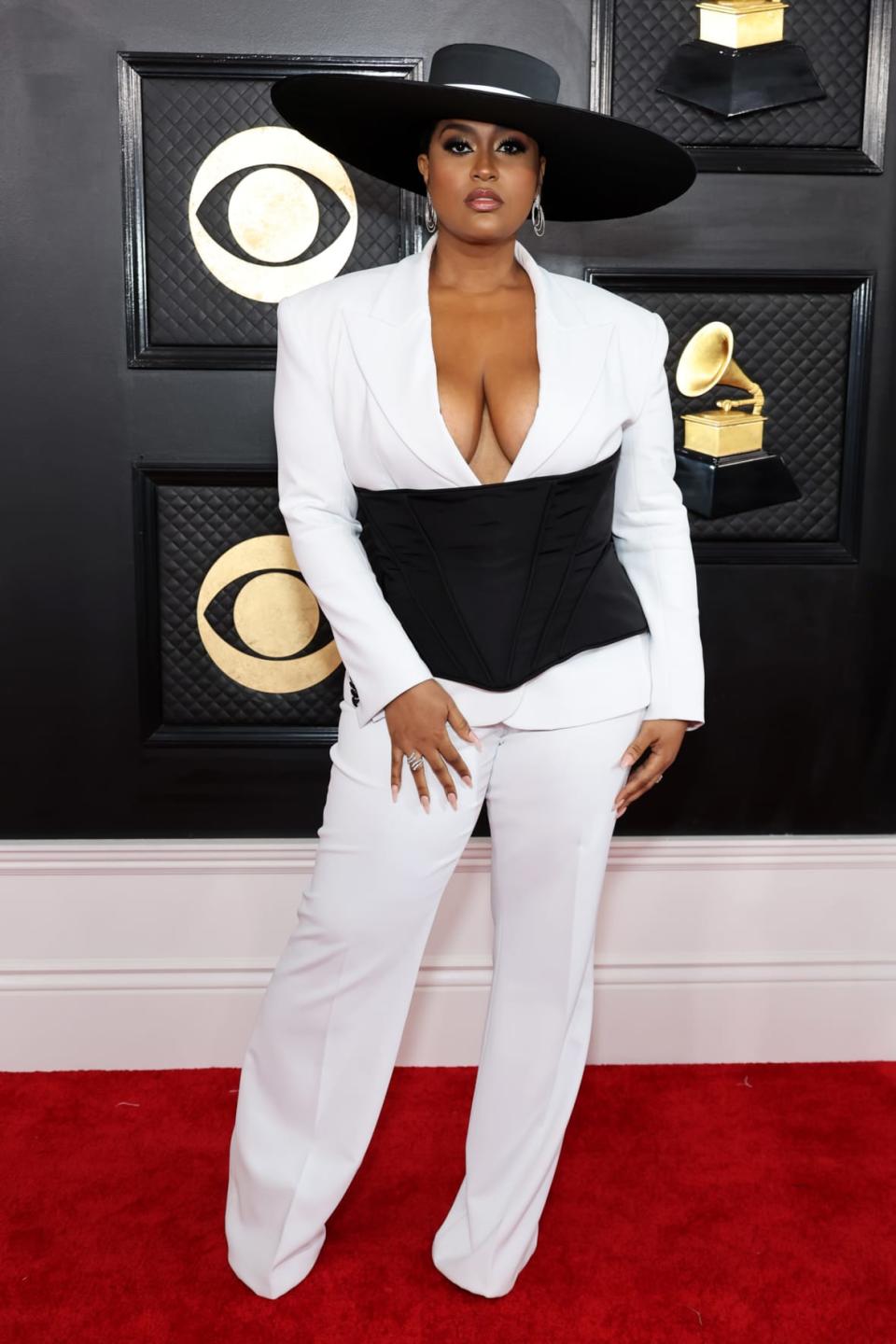 Jazmine Sullivan attends the 65th GRAMMY Awards on February 05, 2023, in Los Angeles, California. <br>(Photo by Amy Sussman/Getty Images)