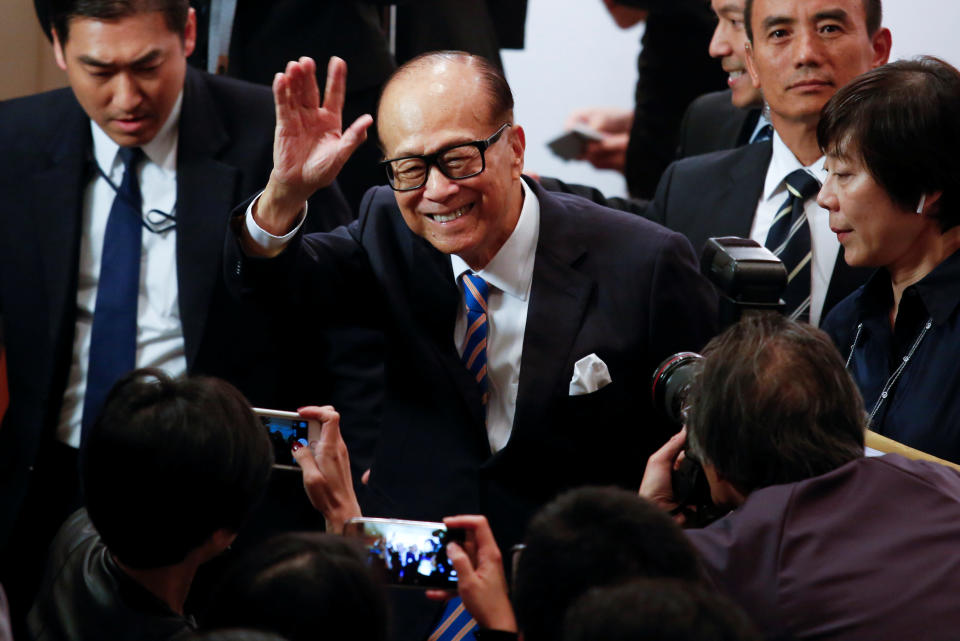 Hong Kong tycoon Li Ka-shing’s private investment firm Horizons Ventures is opening a Singapore office. (PHOTO: REUTERS/Bobby Yip)