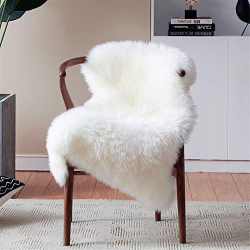 White Faux Fur Chair Seat Covers