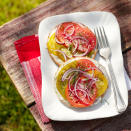 <p>Fresh dill weed adds the perfect flavor to these toasted tomato sandwiches.</p>