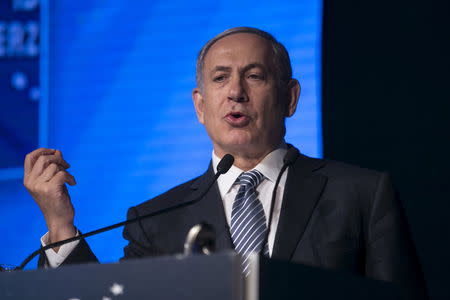 Israel's Prime Minister Benjamin Netanyahu speaks during the annual Herzliya conference in Herzliya near Tel Aviv, Israel June 9, 2015. REUTERS/Baz Ratner