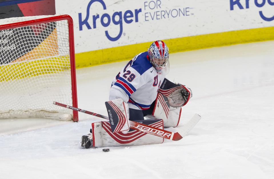 Norwell's Drew Commesso was selected with the No. 46 overall pick in the NHL Draft by the Chicago Blackhawks on Wednesday.