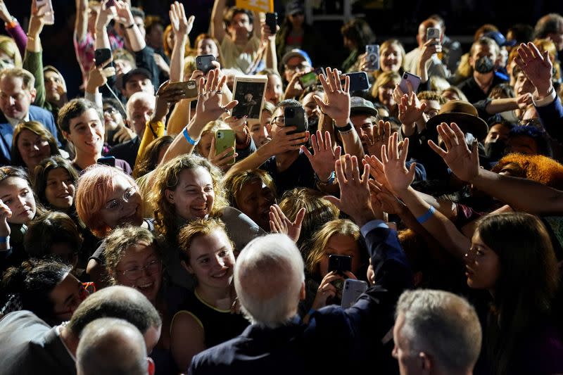 U.S. President Joe Biden campaigns in New York