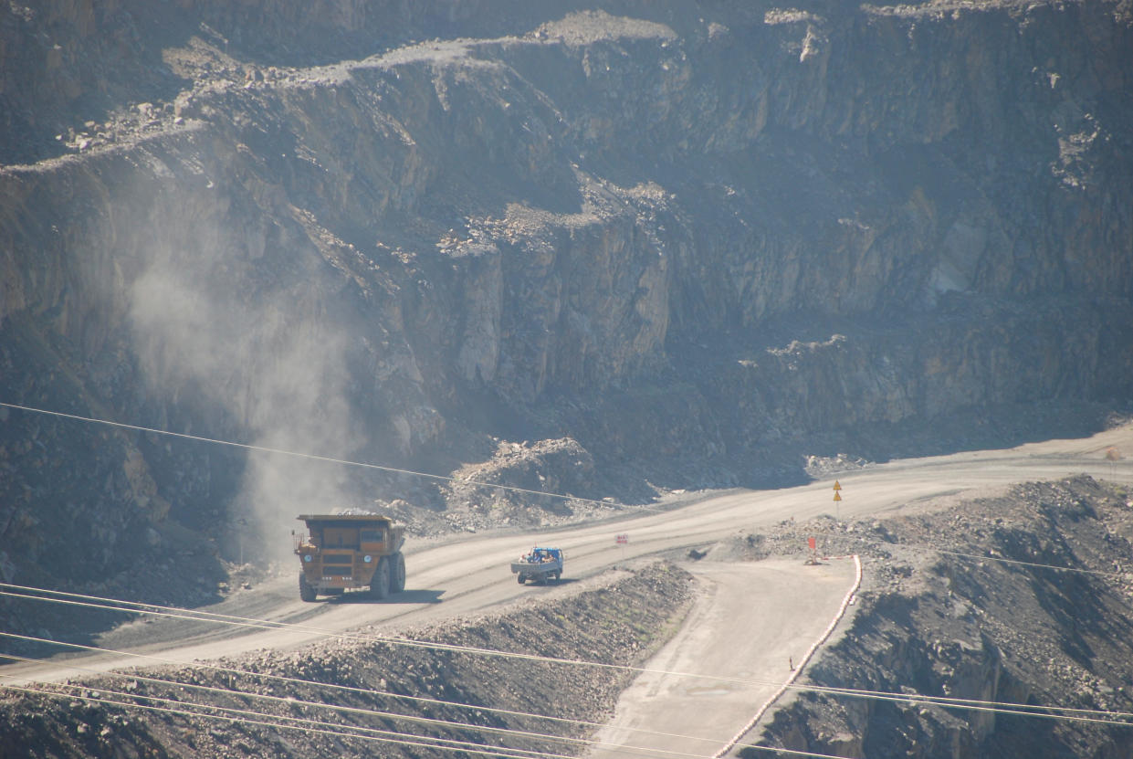 [UNVERIFIED CONTENT] Rare-earth mine in Baiyun'ebo or Bayan Obo.

Baiyun'ebo or Bayan Obo is a mining town in Inner Mongolia in China. 

The mines north of town are one the largest deposits of rare earth metals found in the world.