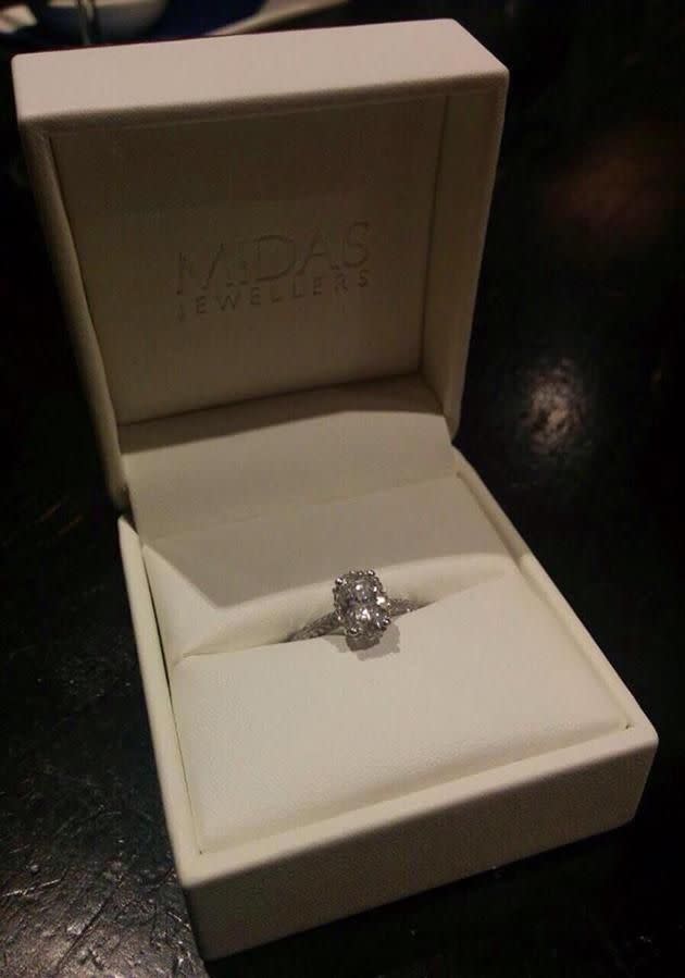 Her doubts about their relationship crept in about six months before the wedding. He had proposed with this stunning ring. Photo: Supplied