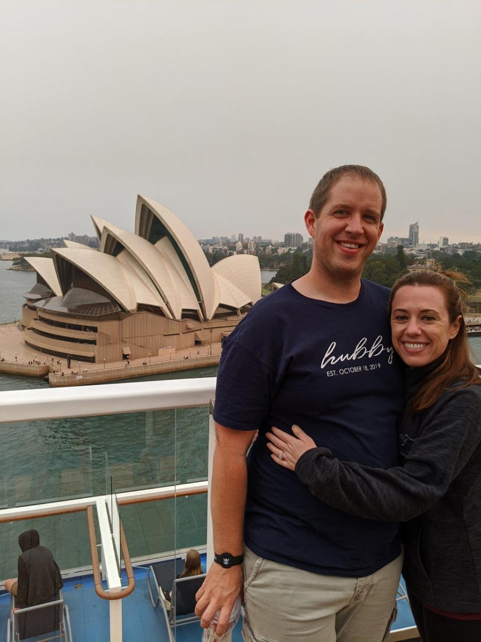 Matt Urey and Lauren Barham taking in the sights in Sydney on their South Pacific cruise (Courtesy of Matt Urey and Lauren Barham)