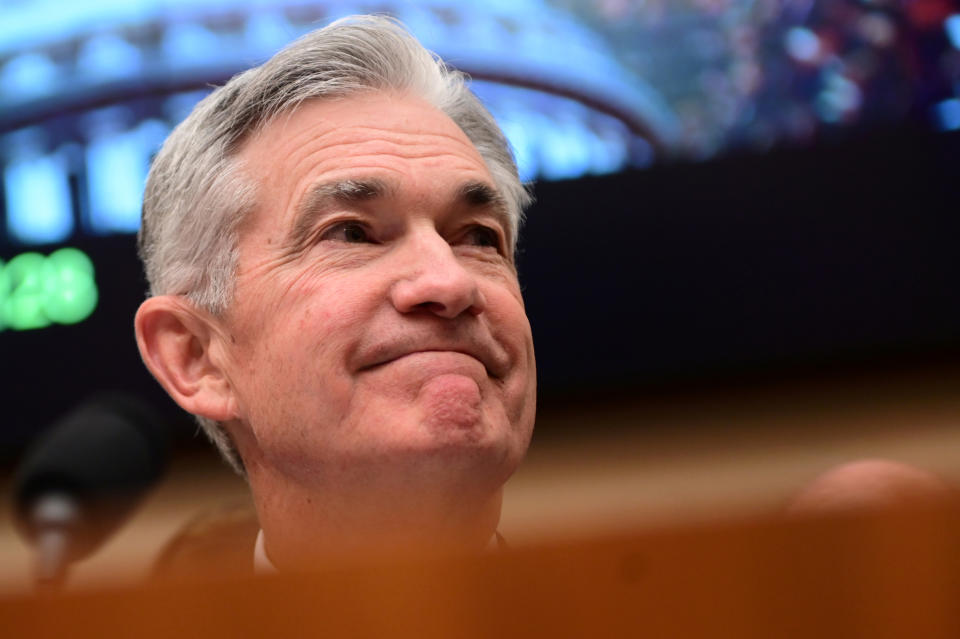 Federal Reserve Chairman Jerome Powell testifies during a House Financial Services Committee hearing on "Monetary Policy and the State of the Economy" in Washington, U.S. July 10, 2019. REUTERS/Erin Scott